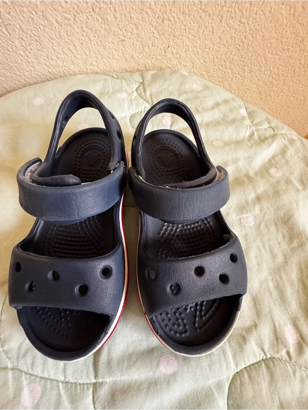 CROCS Navy Blue Sandals Toddler size 6